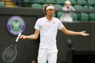 Alexander Zverev during his 4r match against Felix Auger-Aliassime
